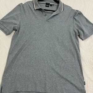 Boss Men's Polo Shirt in Heather Gray